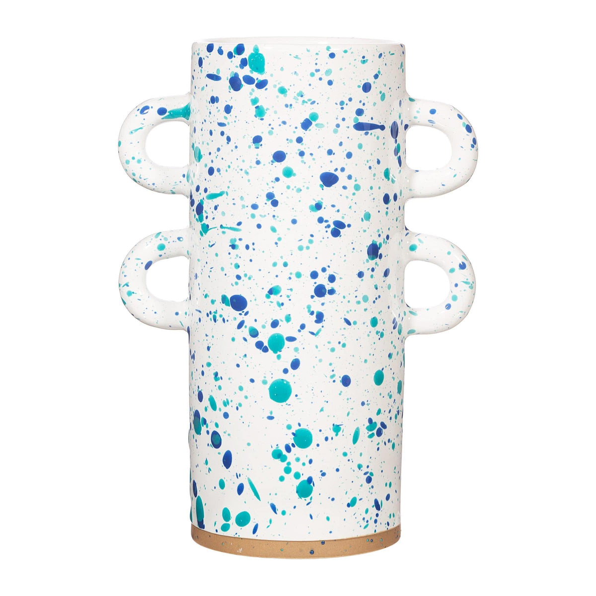 Sass & Belle Turquoise & Blue Splatterware Vase