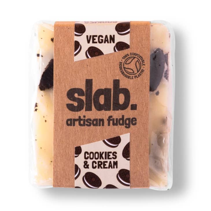 Slab Cookies & Cream Fudge Slab