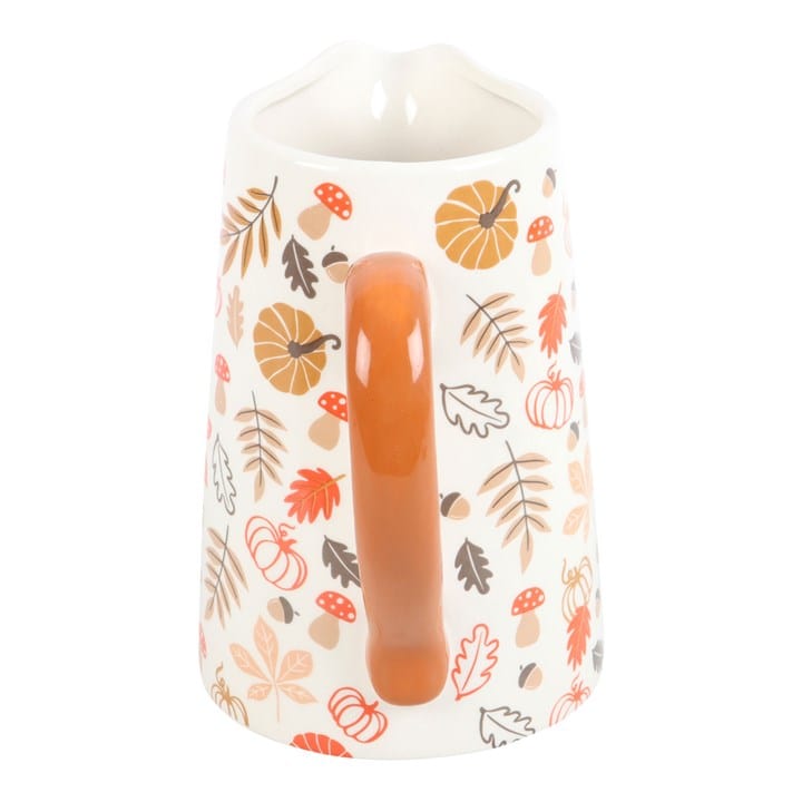 Something Different Autumn Leaves & Pumpkins Ceramic Flower Jug / Vase