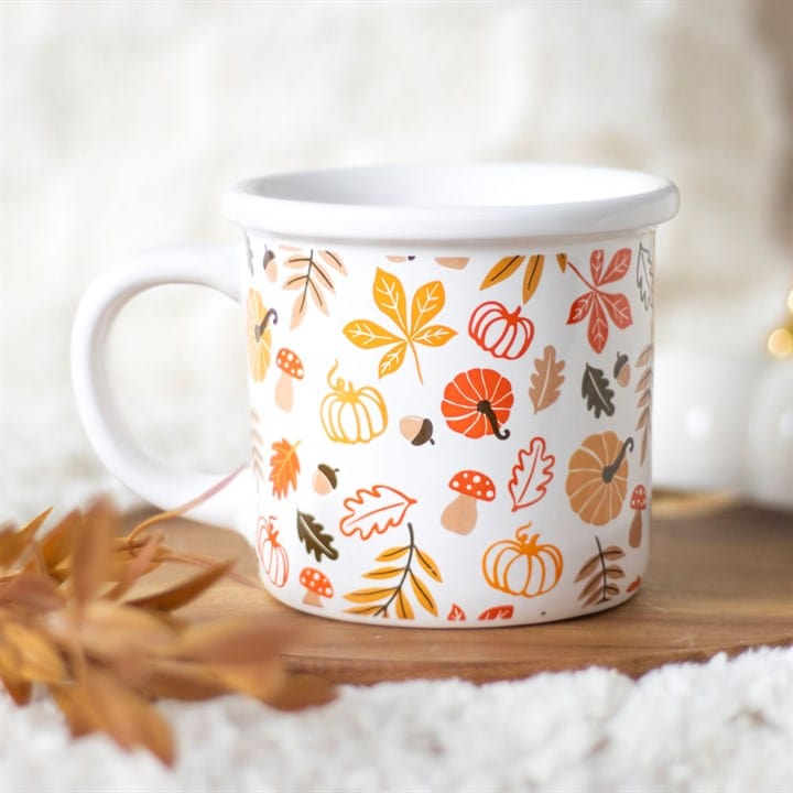 Something Different Autumn Leaves & Pumpkins Mug