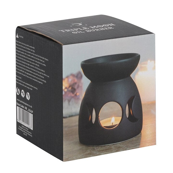 Something Different Black Triple Moon Oil Burner