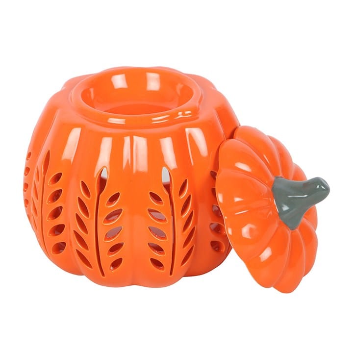 Something Different Orange Leaf Cut Out Pumpkin Oil Burner and Wax Warmer