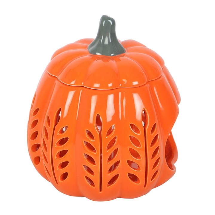 Something Different Orange Leaf Cut Out Pumpkin Oil Burner and Wax Warmer