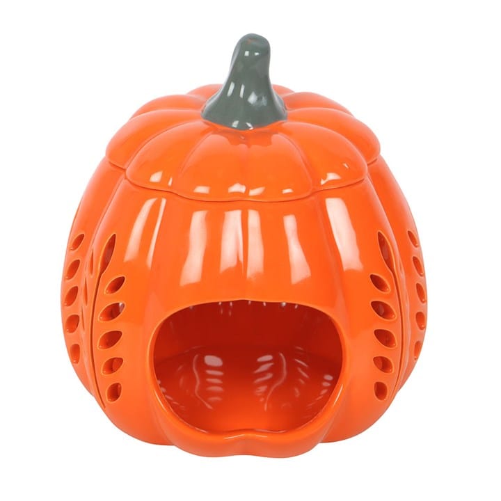 Something Different Orange Leaf Cut Out Pumpkin Oil Burner and Wax Warmer