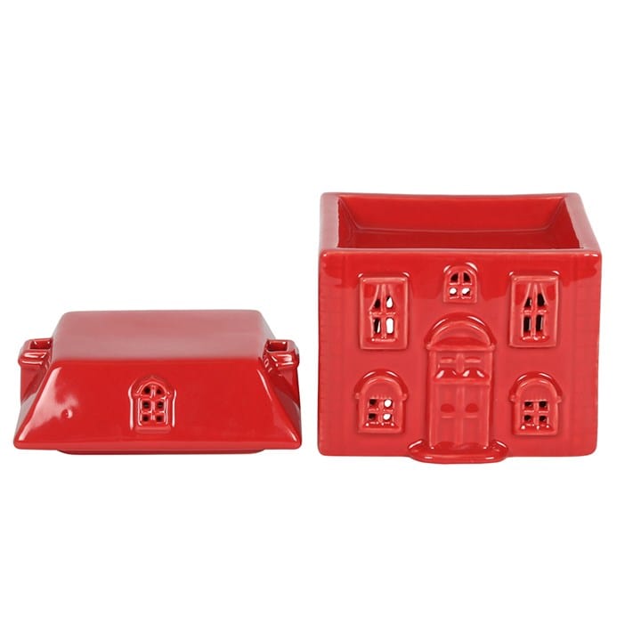 Something Different Red Ceramic House Oil Burner