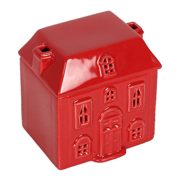 Something Different Red Ceramic House Oil Burner
