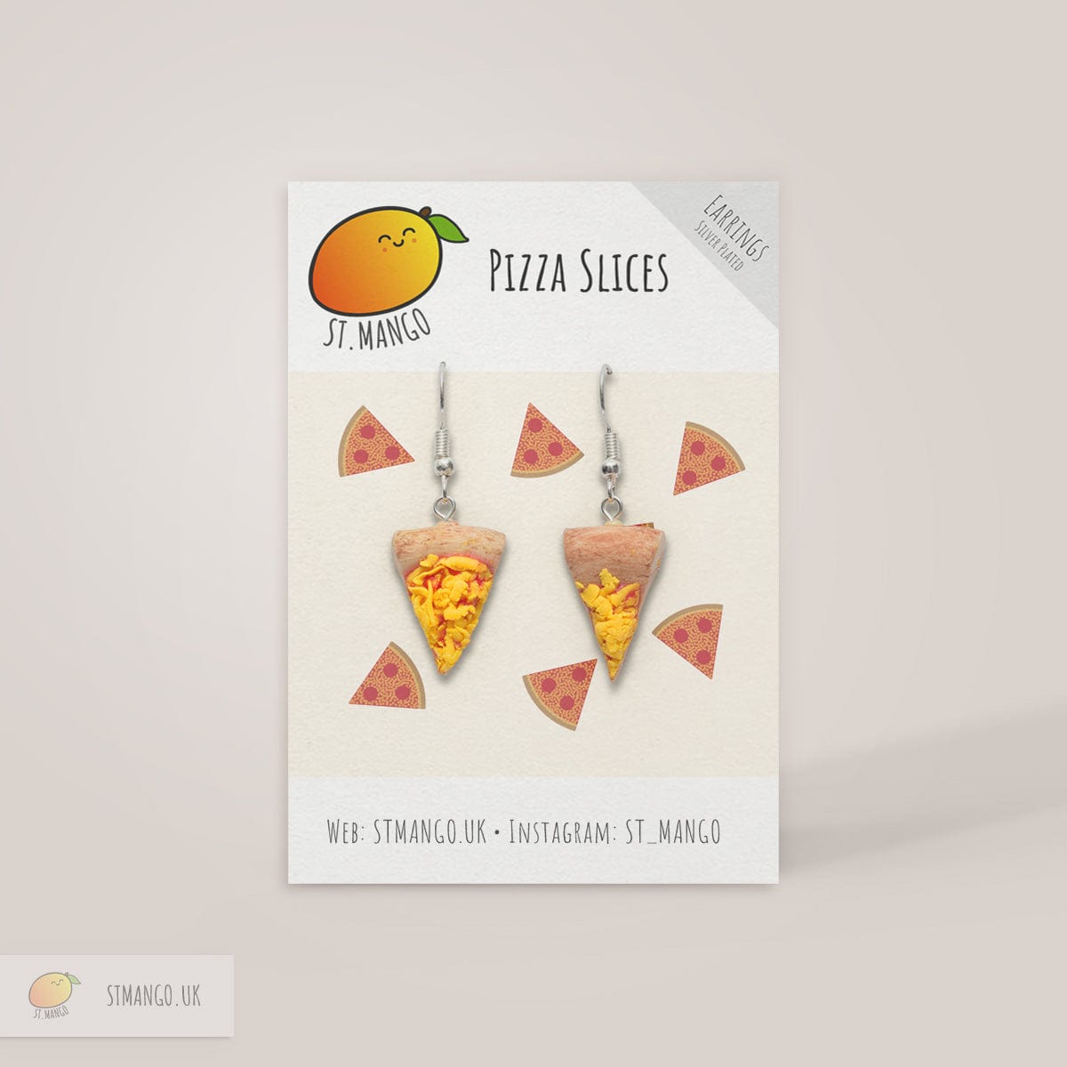 St. Mango Pizza Earrings