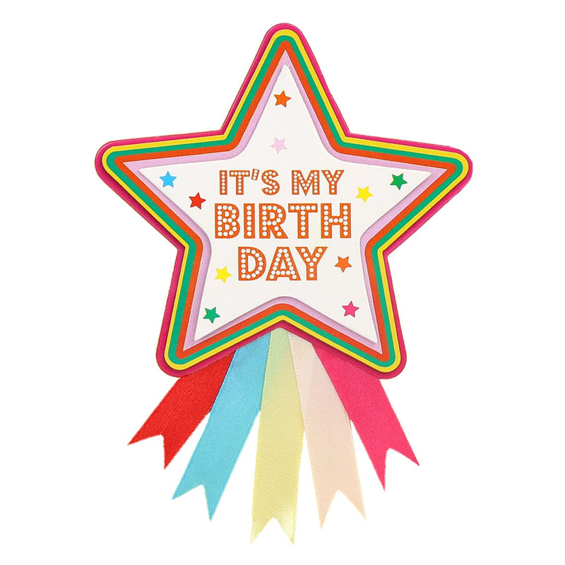 Talking Tables Birthday Star Rosette Badge