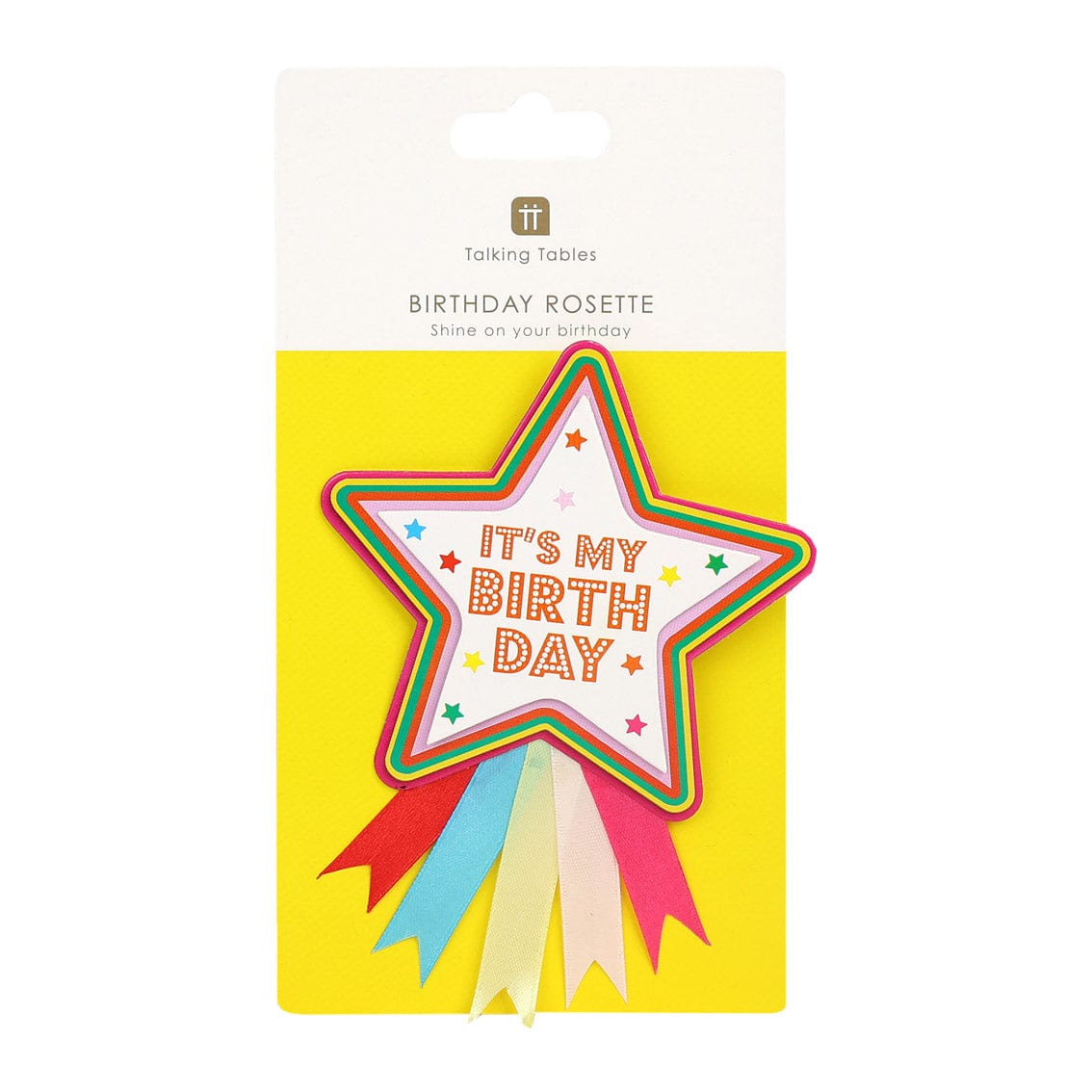 Talking Tables Birthday Star Rosette Badge