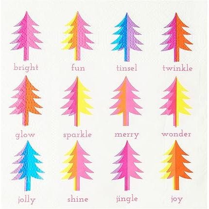 Talking Tables Bright Christmas Tree Napkins