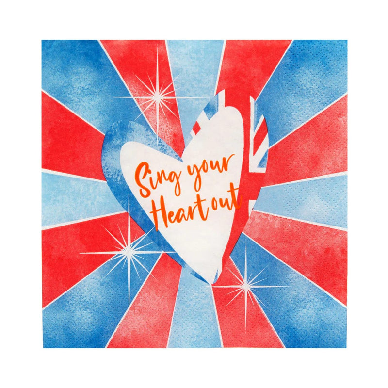 Talking Tables Eurovision Song Contest Paper Napkins - 20 Pack