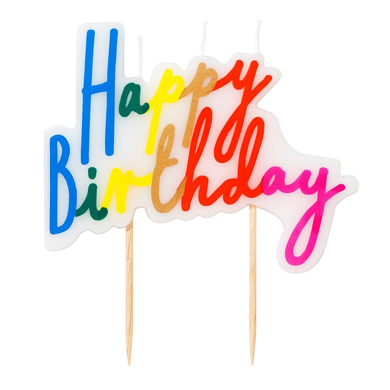 Talking Tables Large 'Happy Birthday' Candle