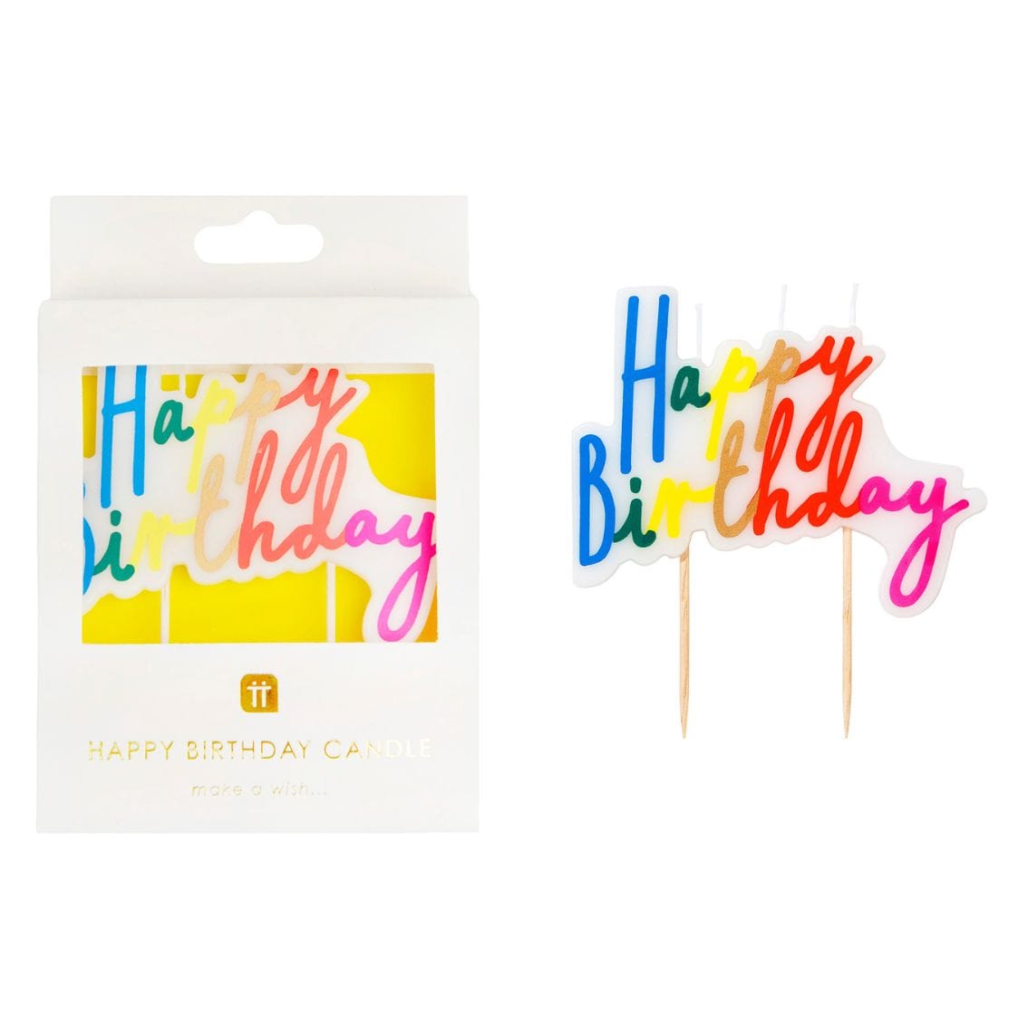 Talking Tables Large 'Happy Birthday' Candle