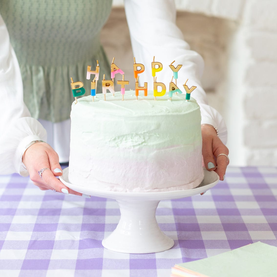 Talking Tables Rainbow 'Happy Birthday' Candles