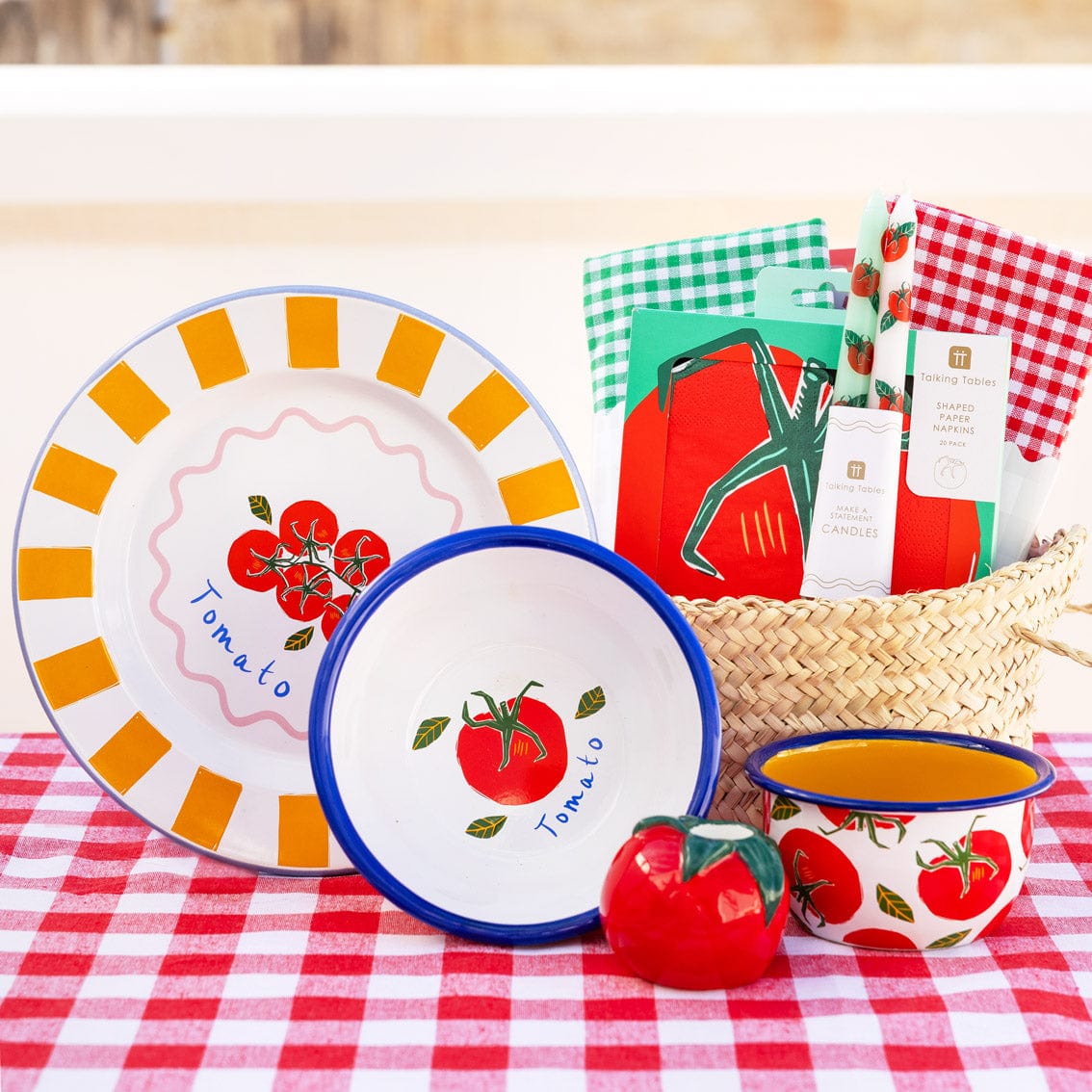 Talking Tables Tomato Enamel Plate