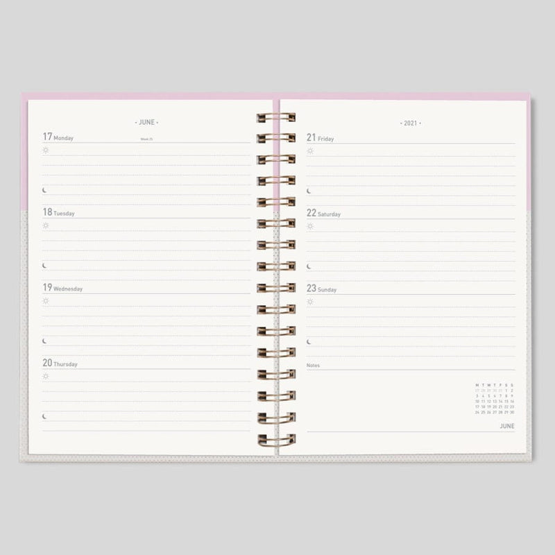 Tangible Stationery Rose Gold Wiro Week to View Diary
