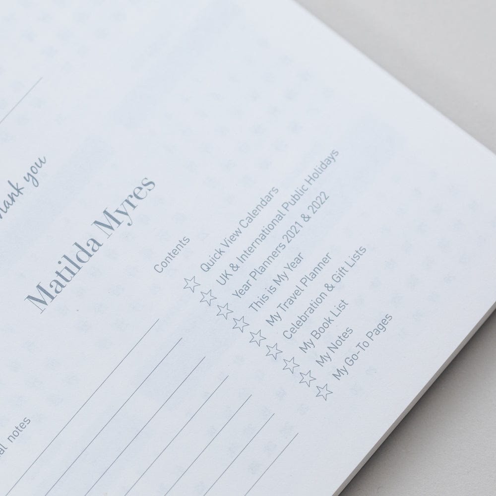 Tangible Stationery Tri-foil Weekly View Diary