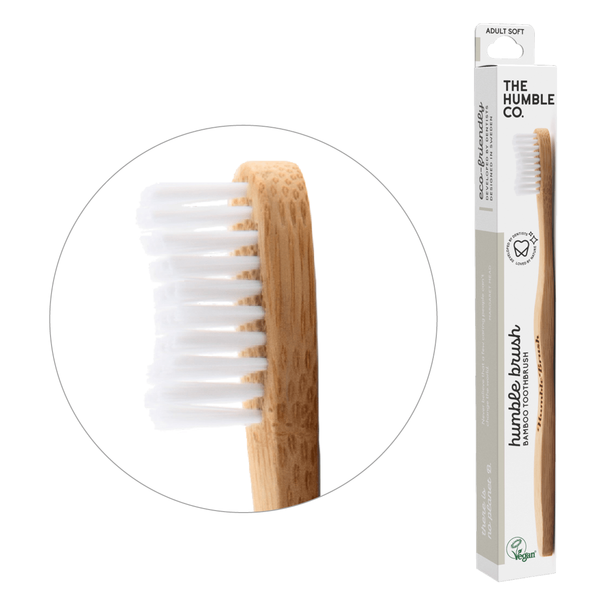 The Humble Co. white Adult Soft Toothbrush