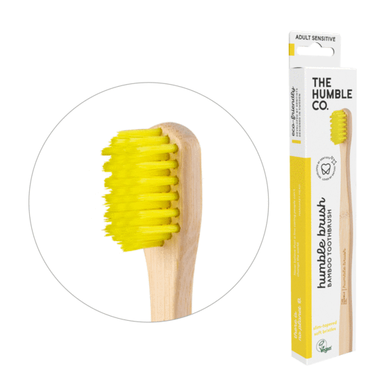 The Humble Co. yellow Adult Sensitive Toothbrush