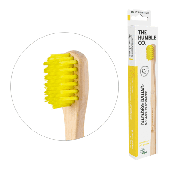 The Humble Co. yellow Adult Sensitive Toothbrush