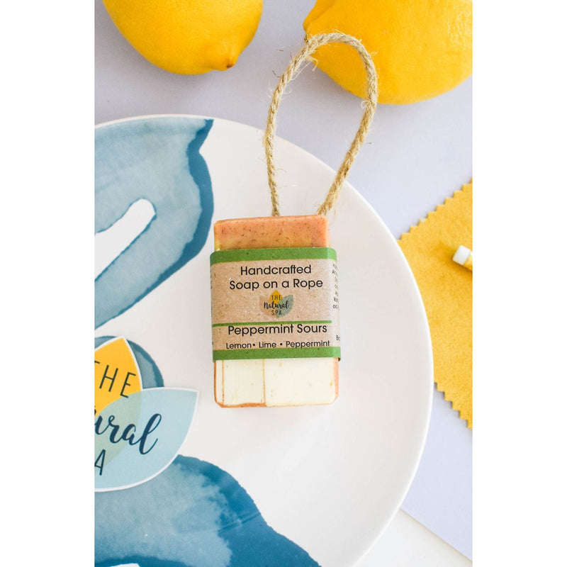 The Natural Spa Peppermint Sours Soap on a Rope