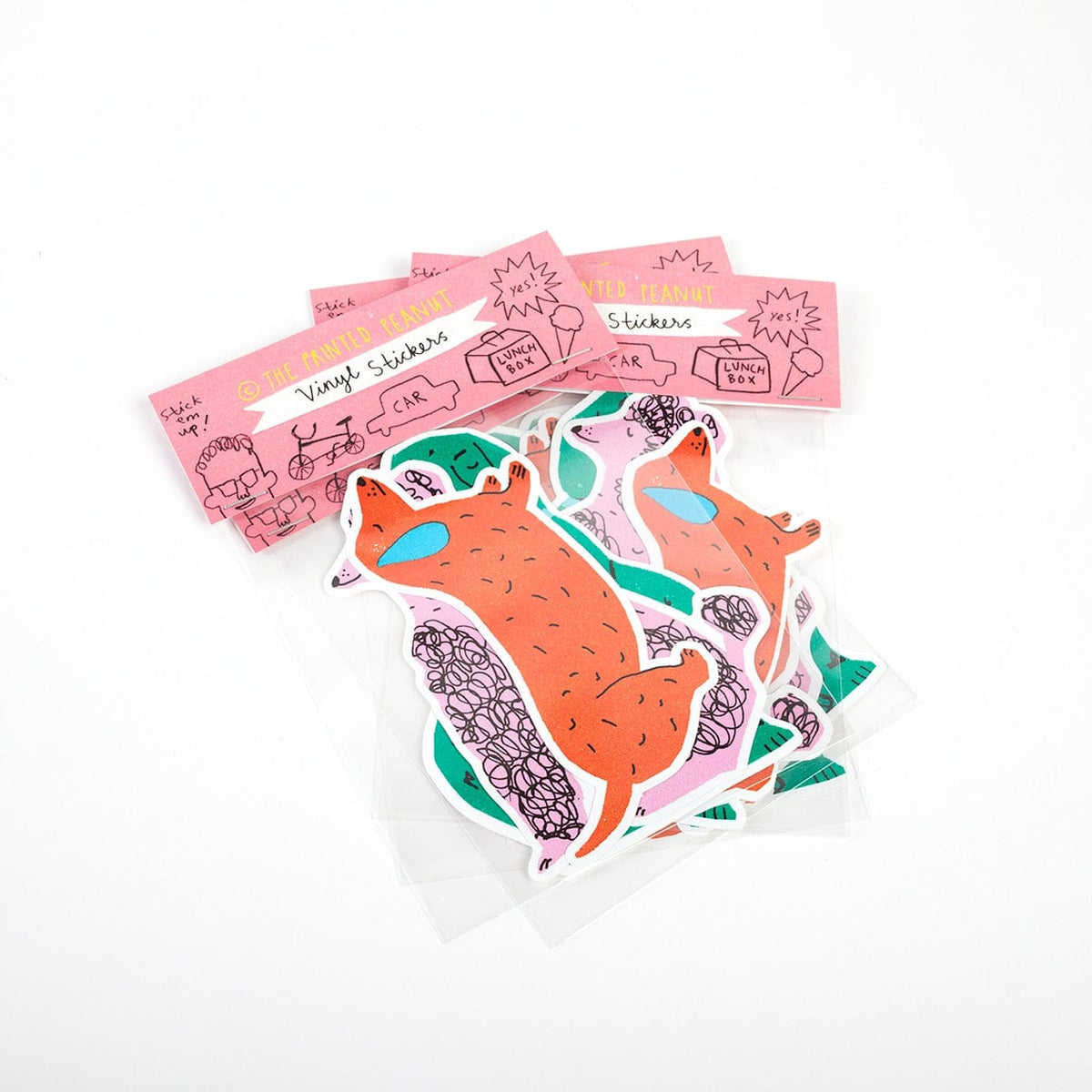 The Printed Peanut Dog Vinyl Sticker Pack