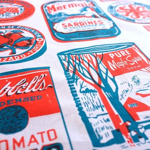 The Printed Peanut Tins Tea Towel