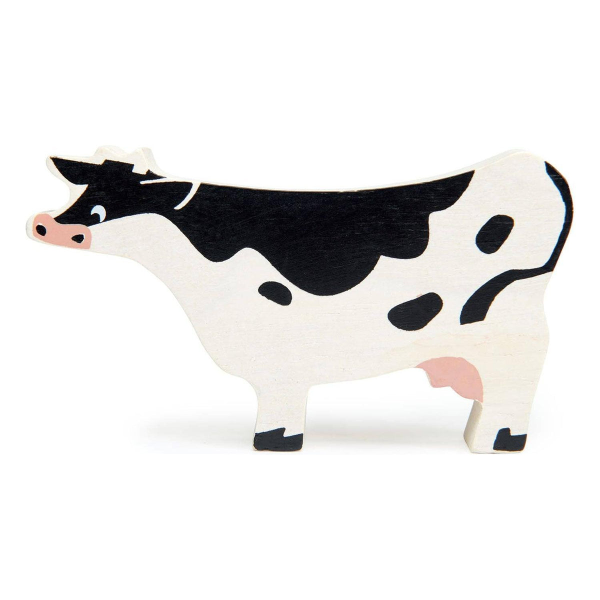 ThreadBear Design UK/EU Tender Leaf Wooden Farmyard Cow Toy for Kids