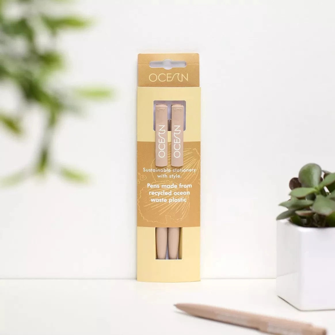 VENT for Change Sandy Yellow Pack of 2 recycled pens