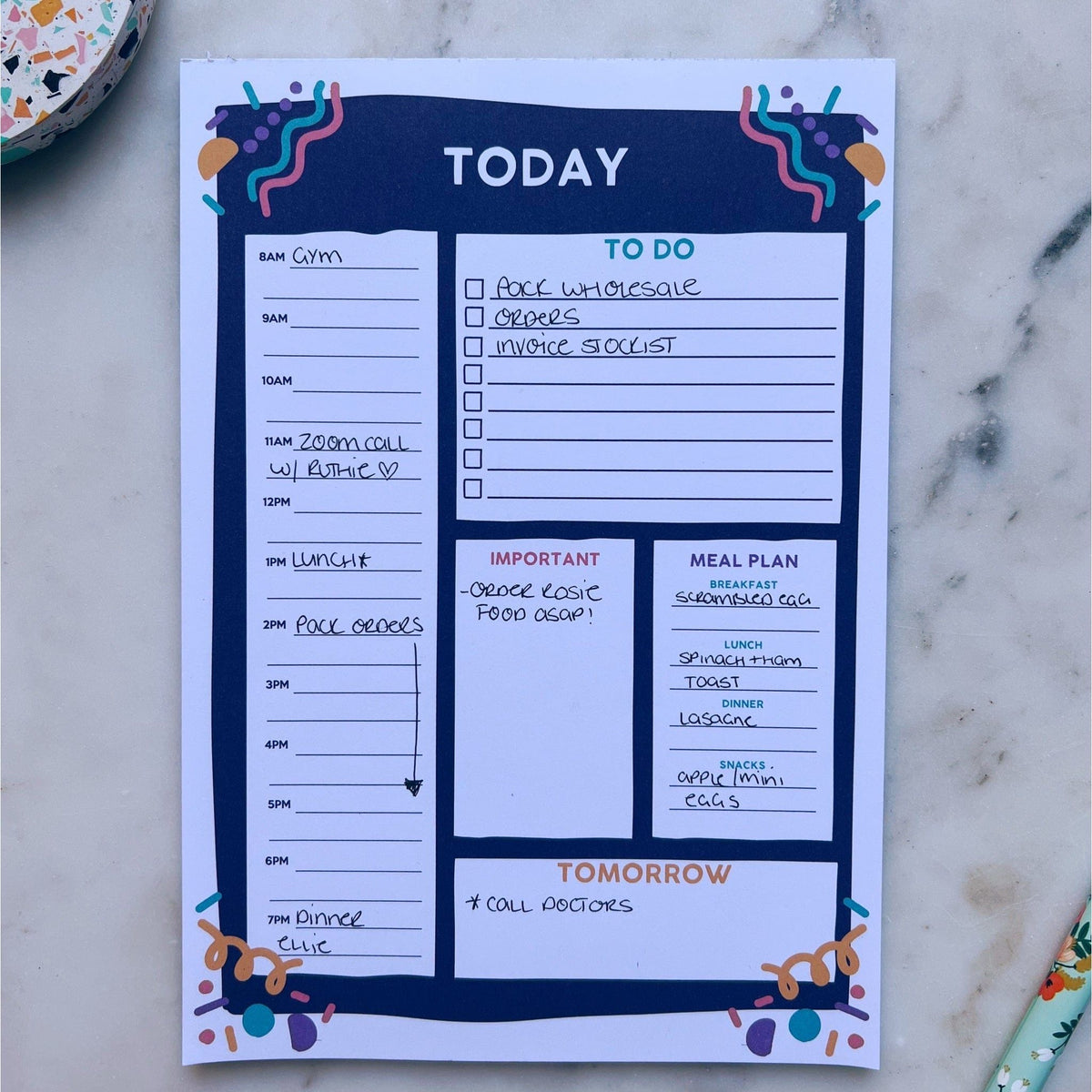 XOXO designs by Ruth A5 Colourful Today Planner
