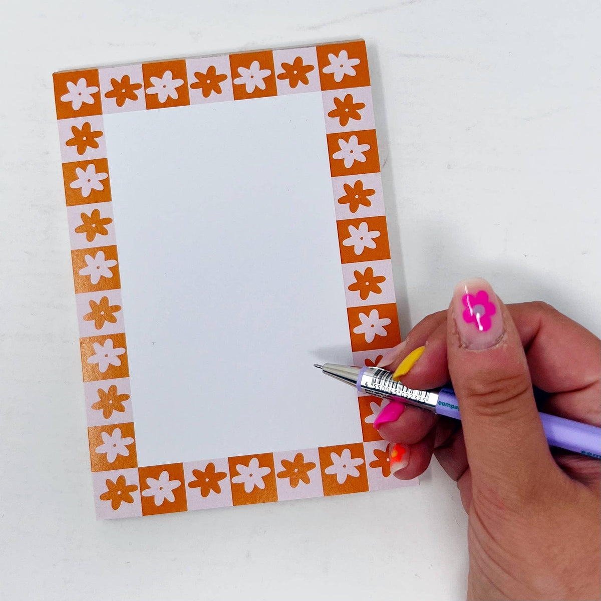 Xoxo Designs by Ruth A6 Colourful Orange Flower Notepad