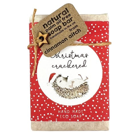 'Christmas Crackered' Hedgehog Cinnamon & Cedarwood Soap Bar