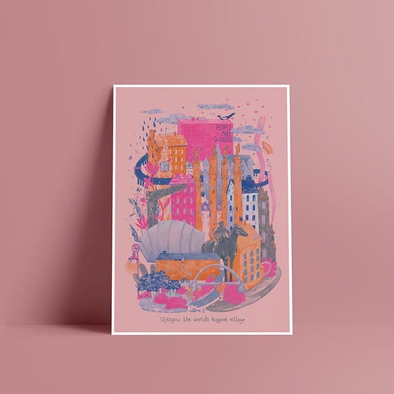 Alice Brown Glasgow Print - Pink