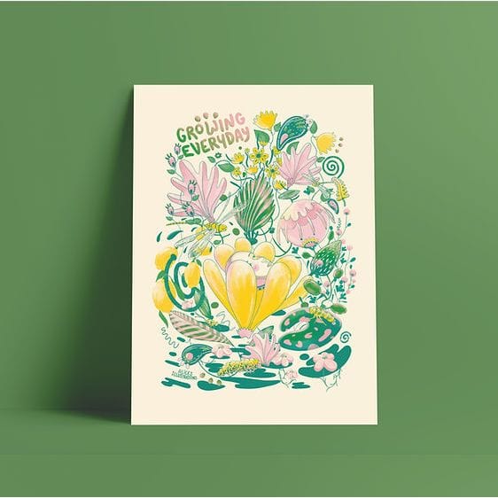 Alice Brown 'Growing Everyday' A4 Print