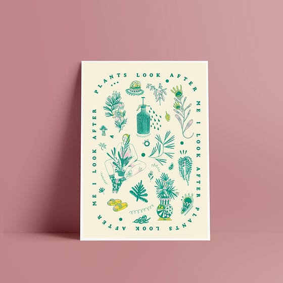 Alice Brown 'Plants Look After Me' A4 Print