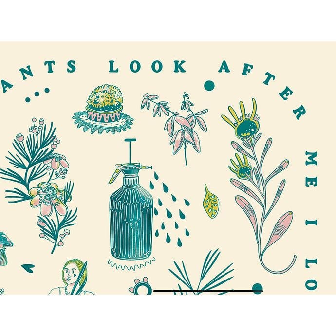 Alice Brown 'Plants Look After Me' A4 Print