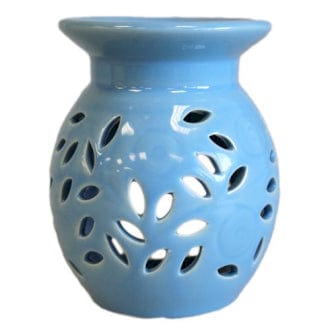 Ancient Wisdom blue Floral Ceramic Oil Burner