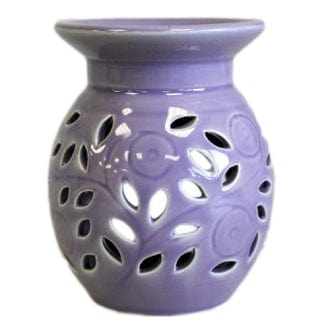 Ancient Wisdom lavender Floral Ceramic Oil Burner
