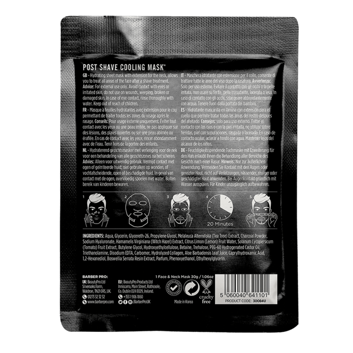 Barber Pro Post Shave Cooling Mask