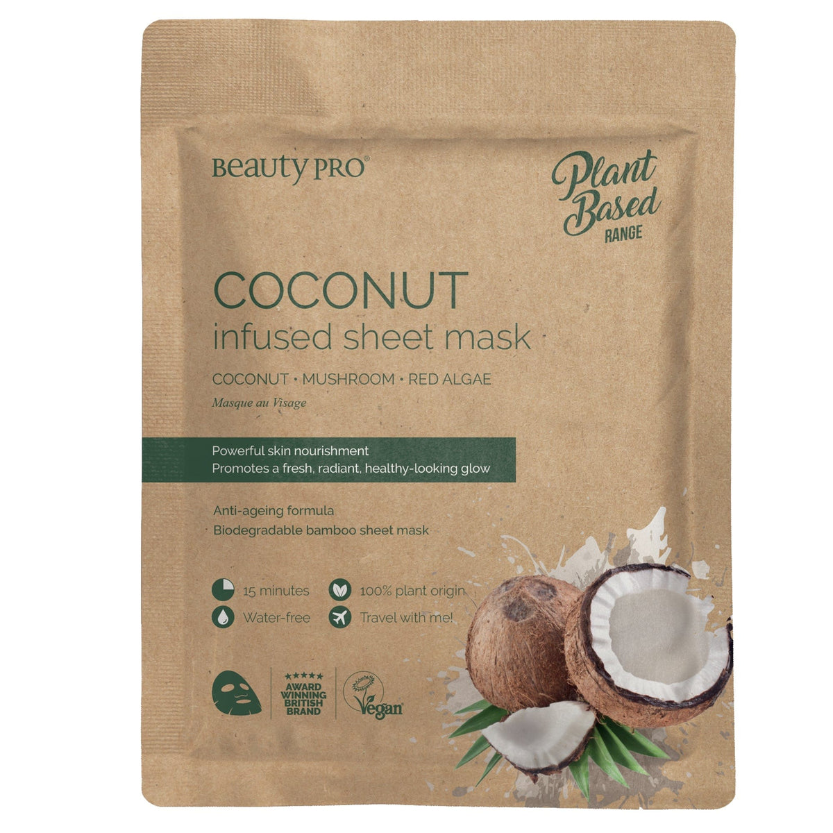 Beauty Pro Coconut Oil Infused Sheet Face Mask
