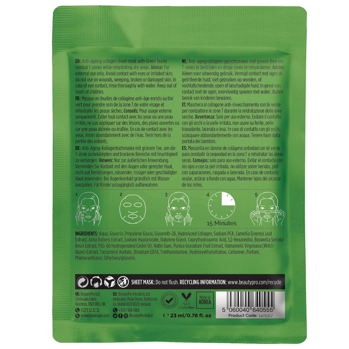 Beauty Pro Rejuvenating Mask Collagen Sheet Mask