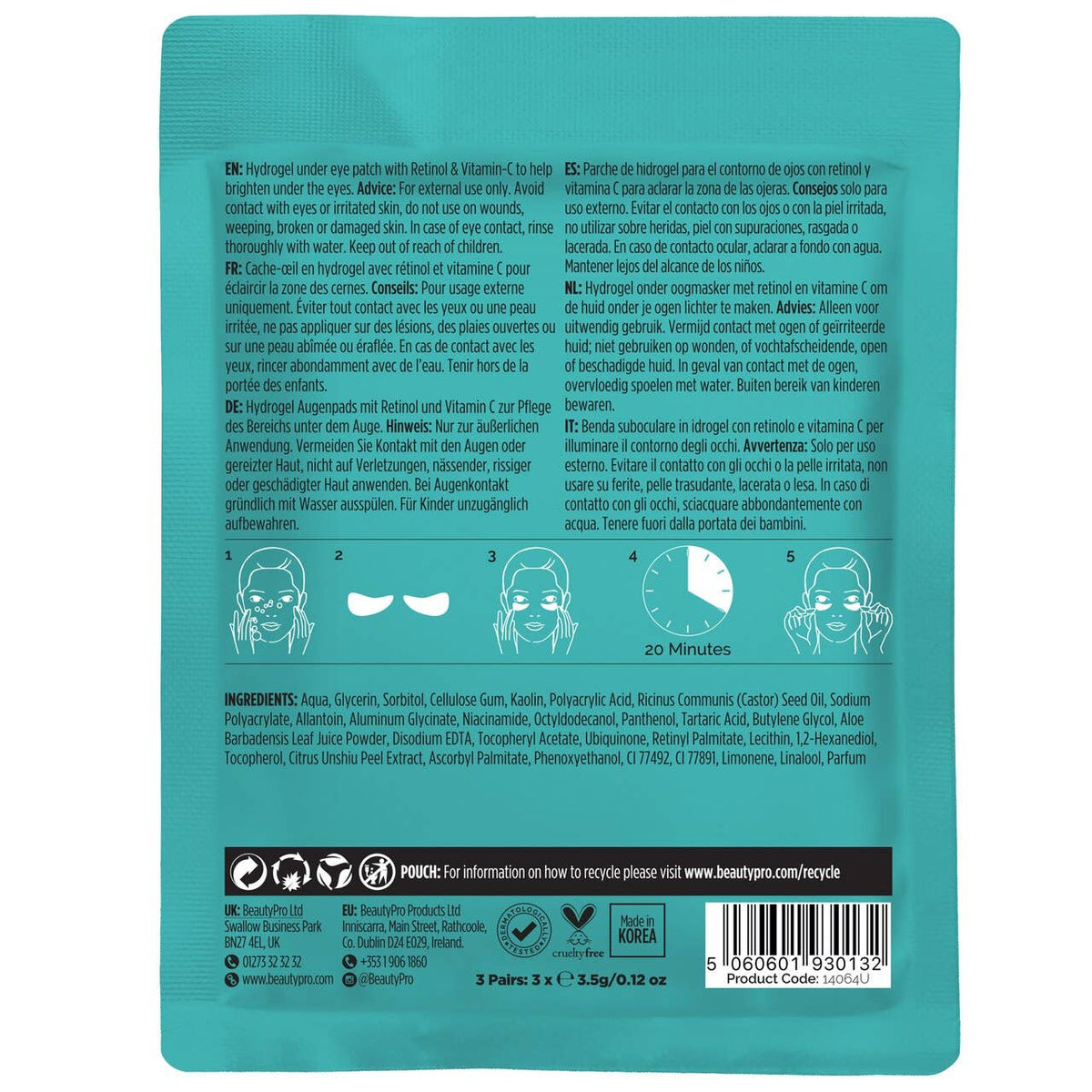 Beauty Pro Retinol Under Eye Mask Patch