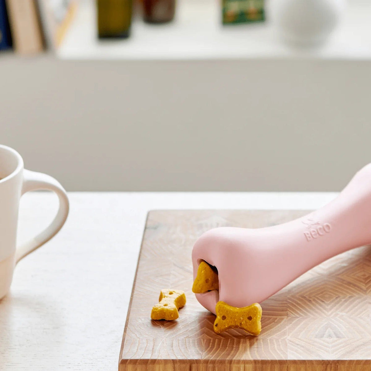Beco Pink Natural Rubber Treat Bone