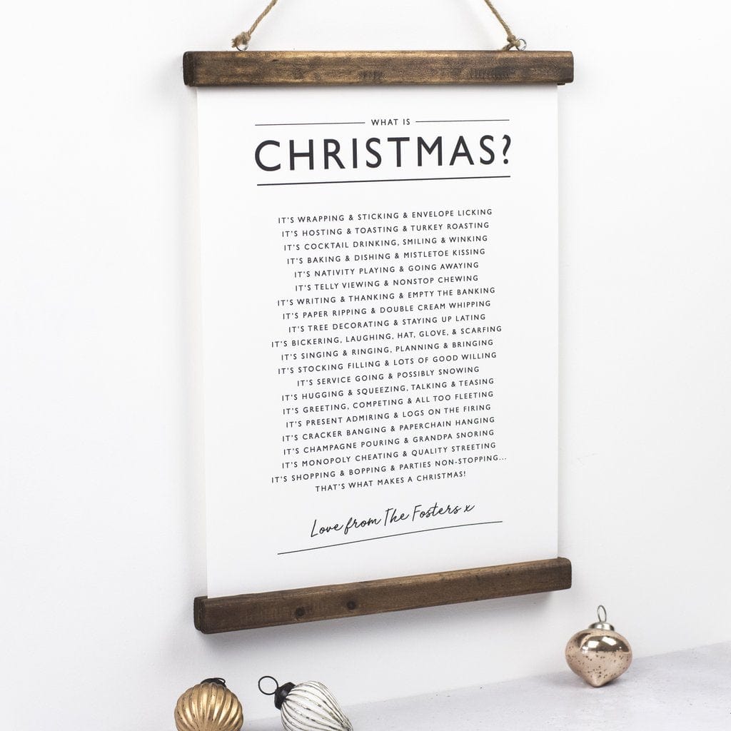 Bespoke Verse 'What is Christmas?' Print