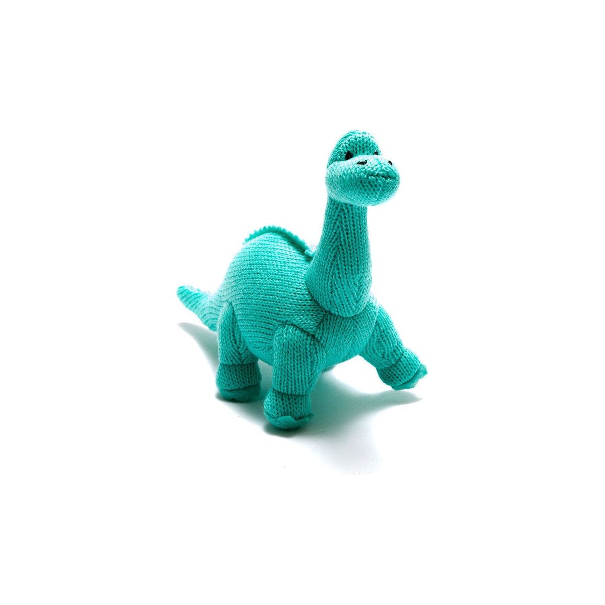 Best Years Ltd Knitted Ice Blue Diplodocus Dinosaur Rattle
