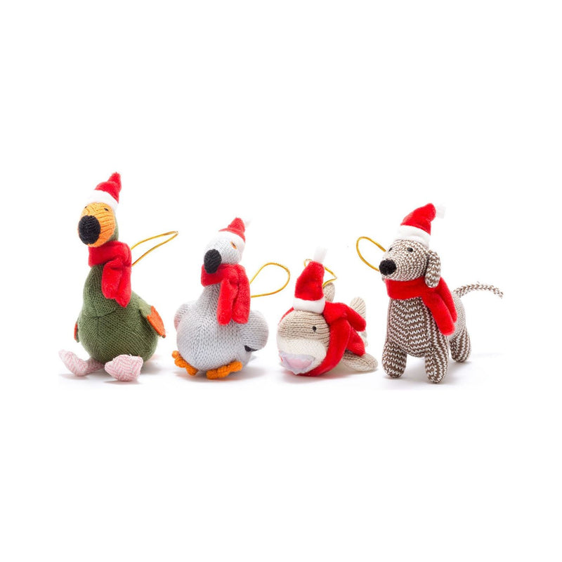 Best Years Ltd Knitted Sausage Dog Christmas Decoration
