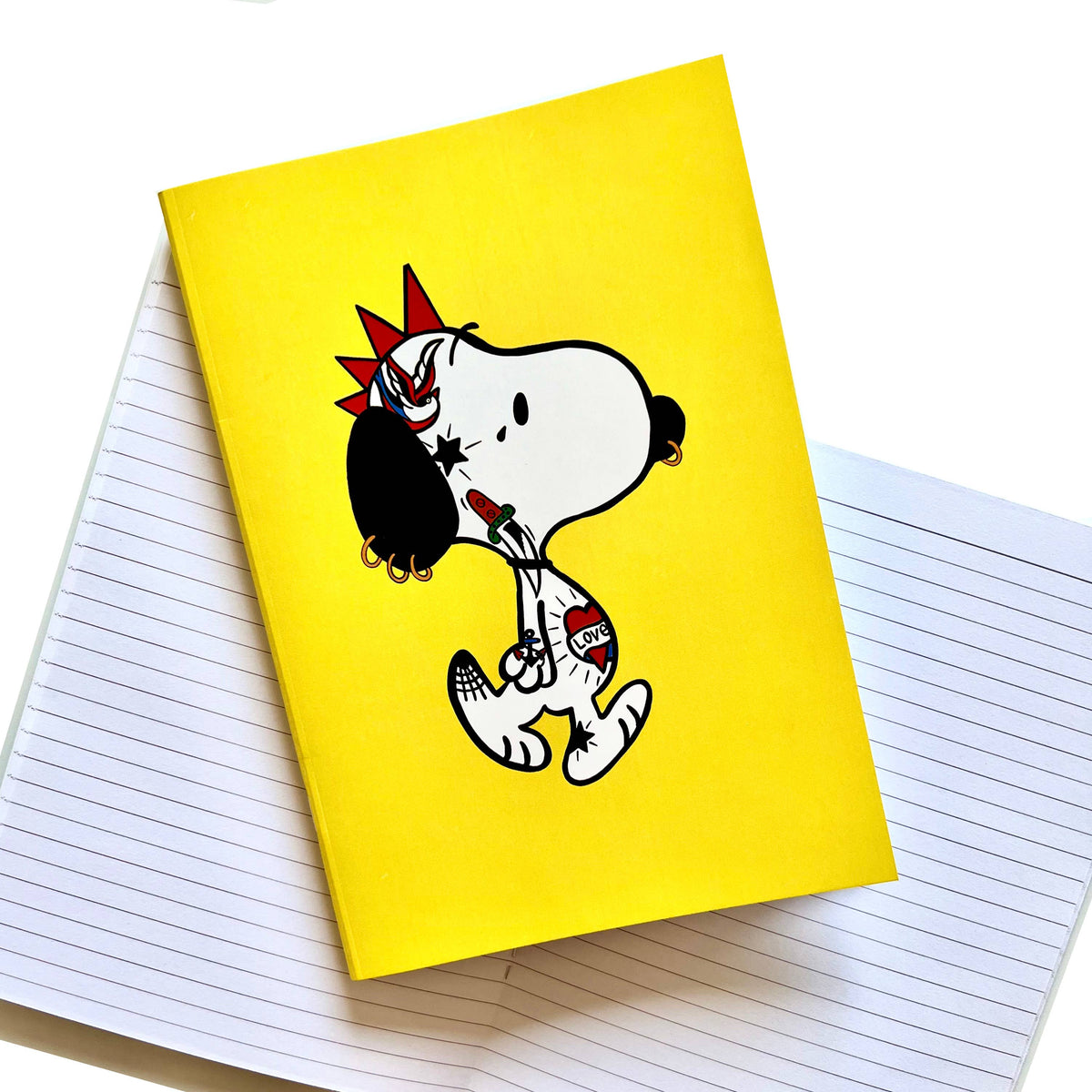 Bite Your Granny Punk Rock Tattoo Beagle A5 Notebook