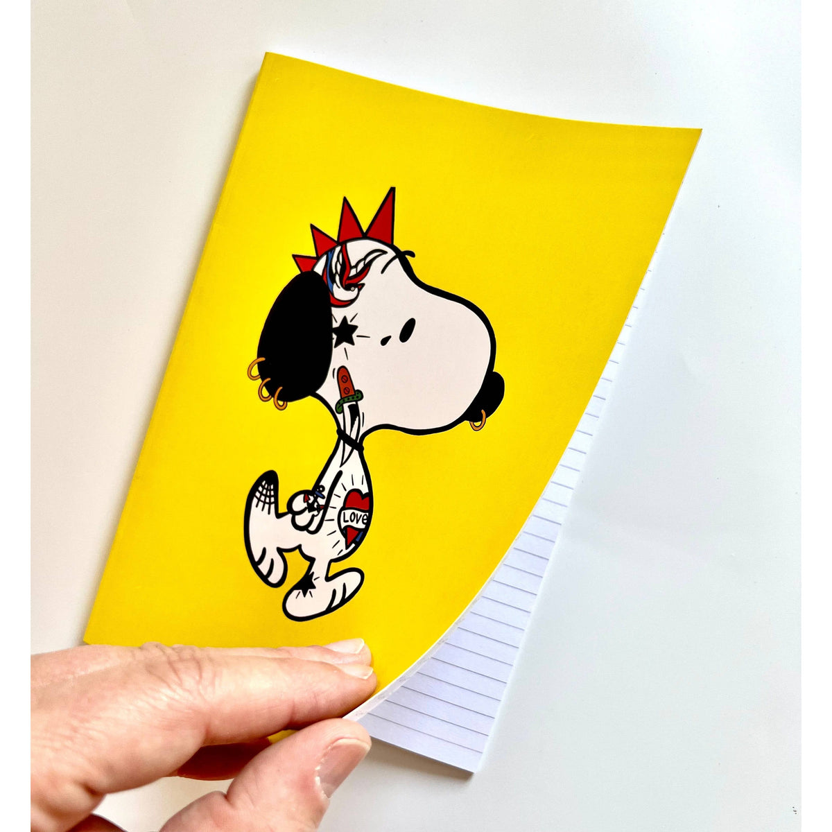 Bite Your Granny Punk Rock Tattoo Beagle A5 Notebook