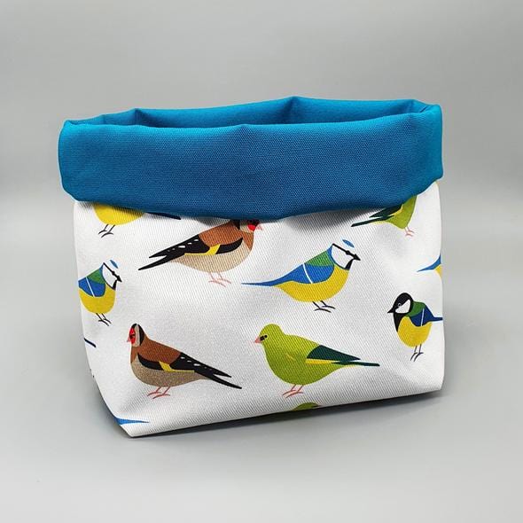 Blue Ranchu Garden Birds Storage Basket