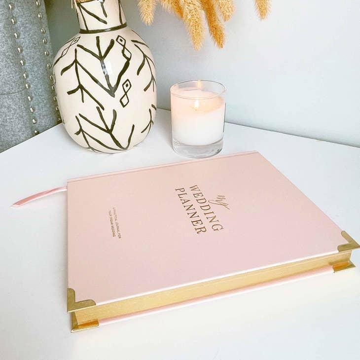 Blush And Gold Blush and Gold Foil Luxury Wedding Planner Book with Gilded Edges